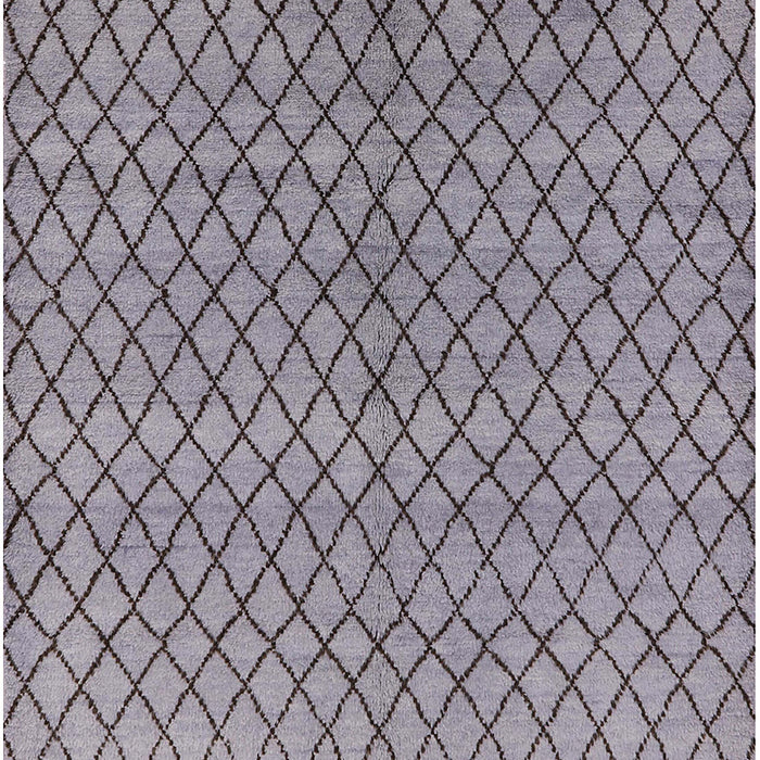 Mid-Century Modern Cloudy Gray Oriental Rug, urb589
