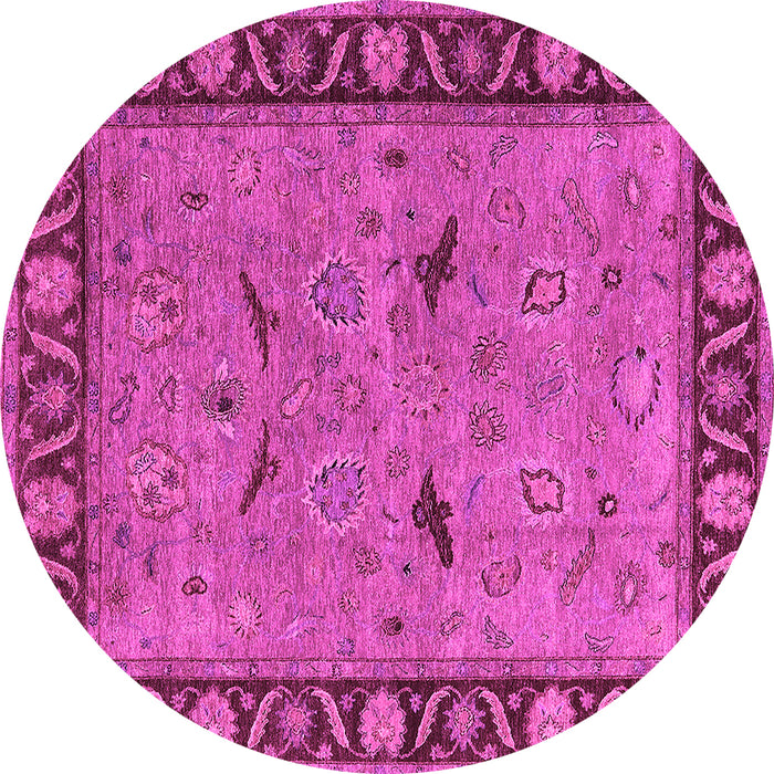 Round Oriental Pink Industrial Rug, urb590pnk