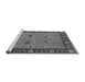 Sideview of Machine Washable Oriental Gray Industrial Rug, wshurb590gry