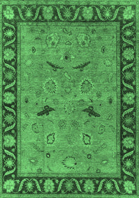 Oriental Emerald Green Industrial Rug, urb590emgrn