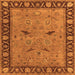 Square Oriental Orange Industrial Rug, urb590org