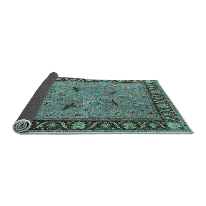 Sideview of Oriental Light Blue Industrial Rug, urb590lblu