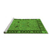 Sideview of Machine Washable Oriental Green Industrial Area Rugs, wshurb590grn