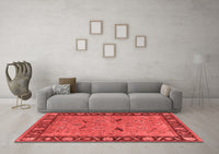 Machine Washable Oriental Red Industrial Rug, wshurb590red