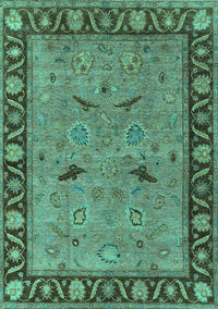 Oriental Turquoise Industrial Rug, urb590turq