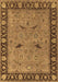 Machine Washable Oriental Brown Industrial Rug, wshurb590brn