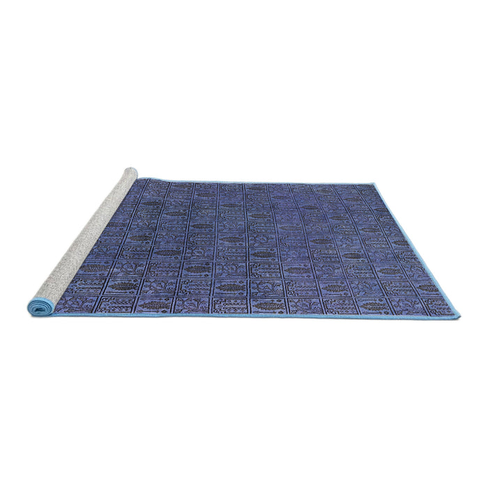 Sideview of Machine Washable Industrial Modern Purple Haze Purple Rug, wshurb591