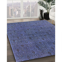 Mid-Century Modern Purple Oriental Rug, urb591