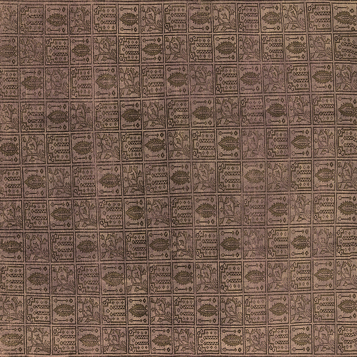 Square Oriental Brown Industrial Rug, urb591brn