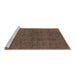 Sideview of Machine Washable Oriental Brown Industrial Rug, wshurb591brn