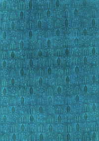 Oriental Turquoise Industrial Rug, urb591turq