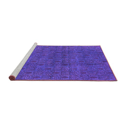 Sideview of Machine Washable Oriental Purple Industrial Area Rugs, wshurb591pur