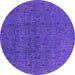 Round Oriental Purple Industrial Rug, urb591pur