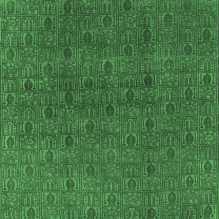 Square Oriental Emerald Green Industrial Rug, urb591emgrn
