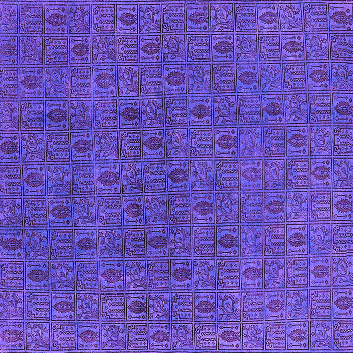 Square Machine Washable Oriental Purple Industrial Area Rugs, wshurb591pur