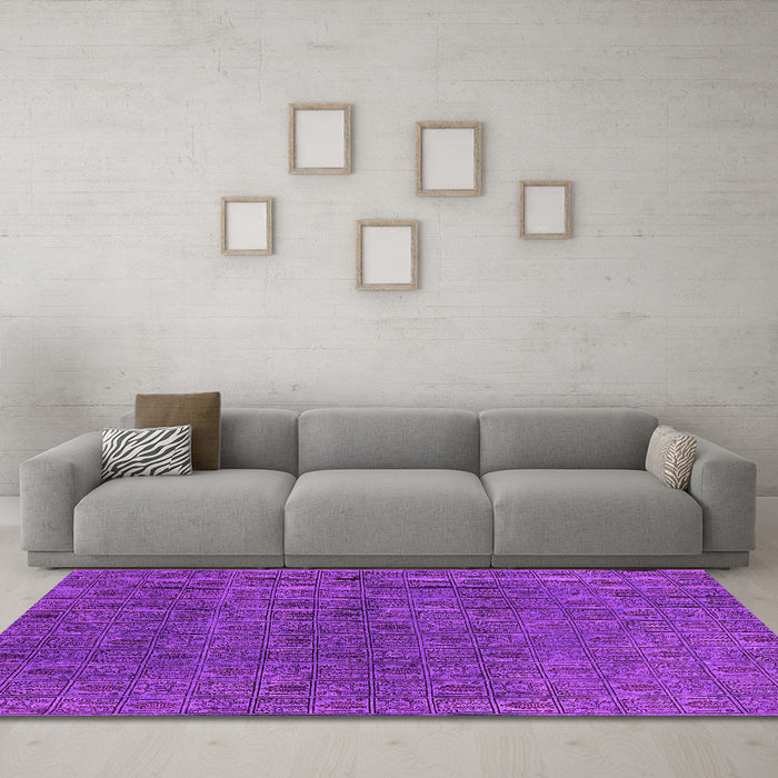 Machine Washable Oriental Pink Industrial Rug in a Living Room, wshurb591pnk