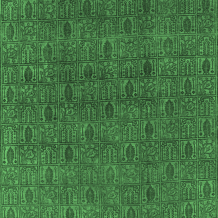 Machine Washable Oriental Emerald Green Industrial Area Rugs, wshurb591emgrn