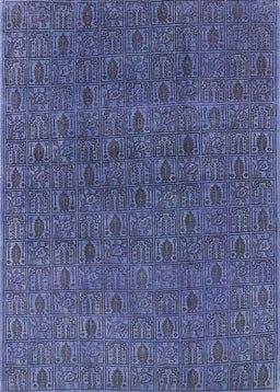 Mid-Century Modern Purple Oriental Rug, urb591