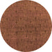 Round Oriental Orange Industrial Rug, urb591org