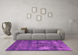 Machine Washable Oriental Pink Industrial Rug in a Living Room, wshurb592pnk
