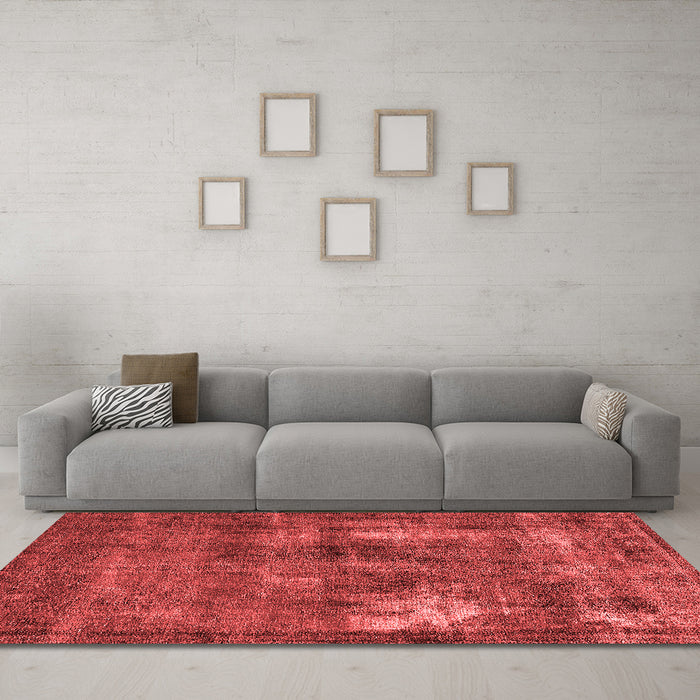 Industrial Red Washable Rugs