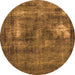 Round Oriental Orange Industrial Rug, urb592org