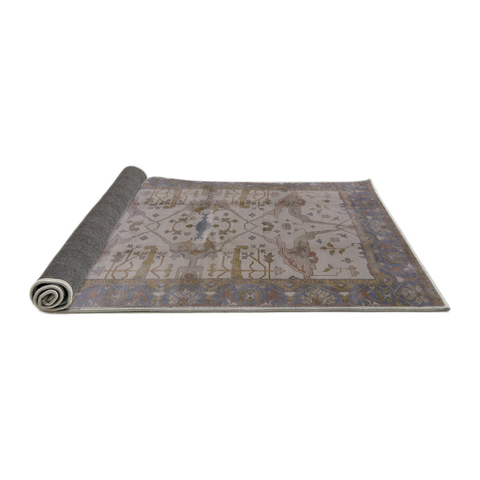 Sideview of Mid-Century Modern Mauve Taupe Purple Oriental Rug, urb593