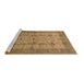 Sideview of Machine Washable Oriental Brown Industrial Rug, wshurb593brn