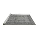 Sideview of Machine Washable Oriental Gray Industrial Rug, wshurb593gry