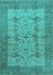 Oriental Turquoise Industrial Rug, urb593turq