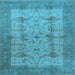 Square Oriental Light Blue Industrial Rug, urb593lblu