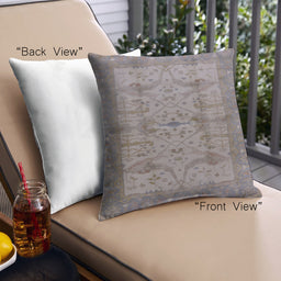 Front View of Mid-Century Modern Urban Square Mauve Taupe Purple Throw Pillow, 18 inch by 18 inch, pwurb593