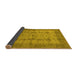 Sideview of Oriental Yellow Industrial Rug, urb593yw