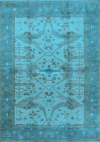 Oriental Light Blue Industrial Rug, urb593lblu