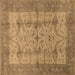 Square Oriental Brown Industrial Rug, urb593brn