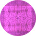 Round Oriental Pink Industrial Rug, urb593pnk