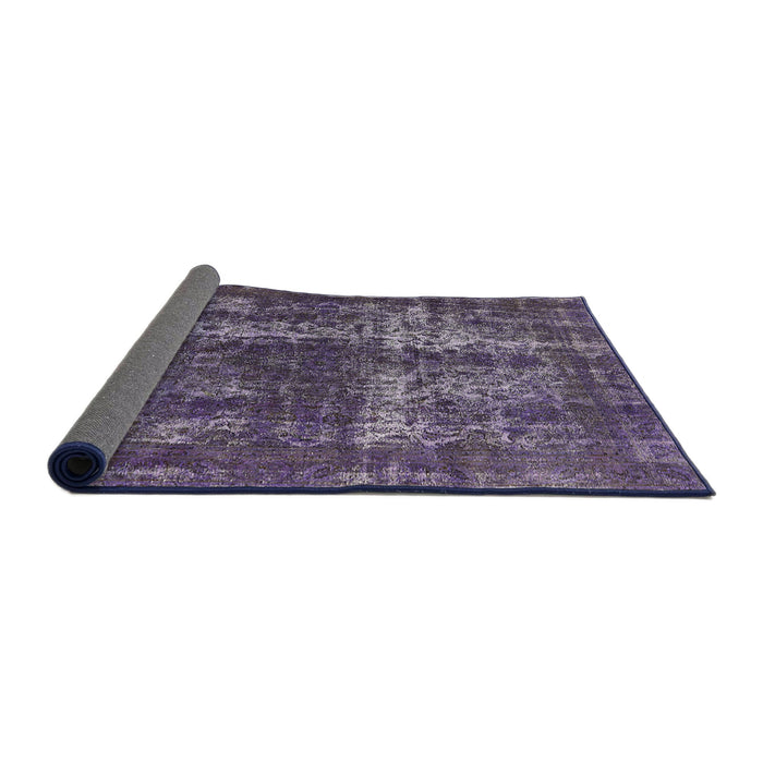 Sideview of Mid-Century Modern Purple Persian Rug, urb594