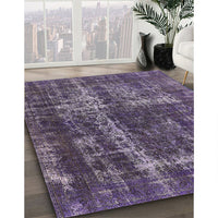 Mid-Century Modern Purple Persian Rug, urb594