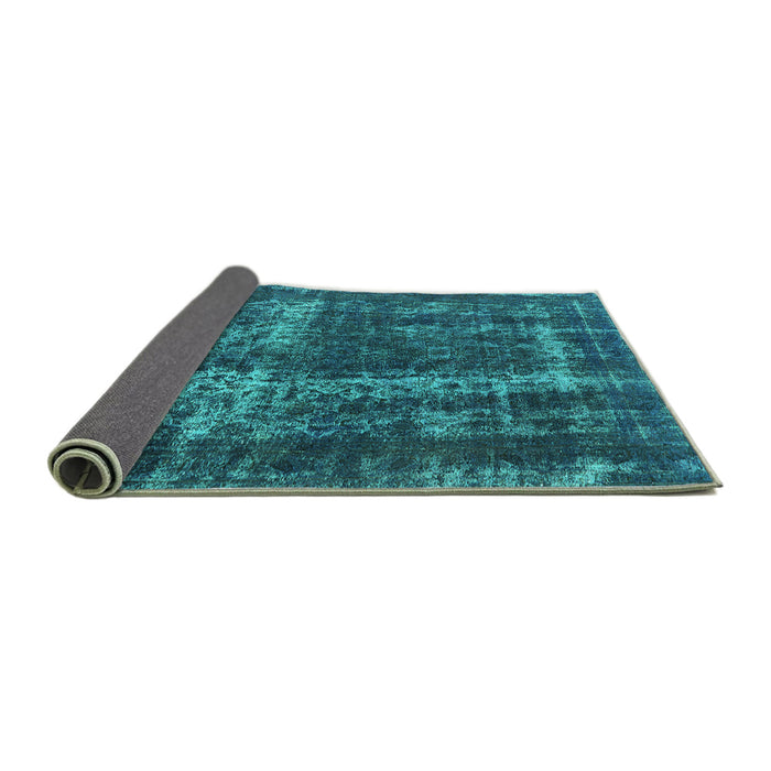 Sideview of Persian Turquoise Bohemian Rug, urb594turq