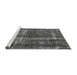 Sideview of Machine Washable Persian Gray Bohemian Rug, wshurb594gry