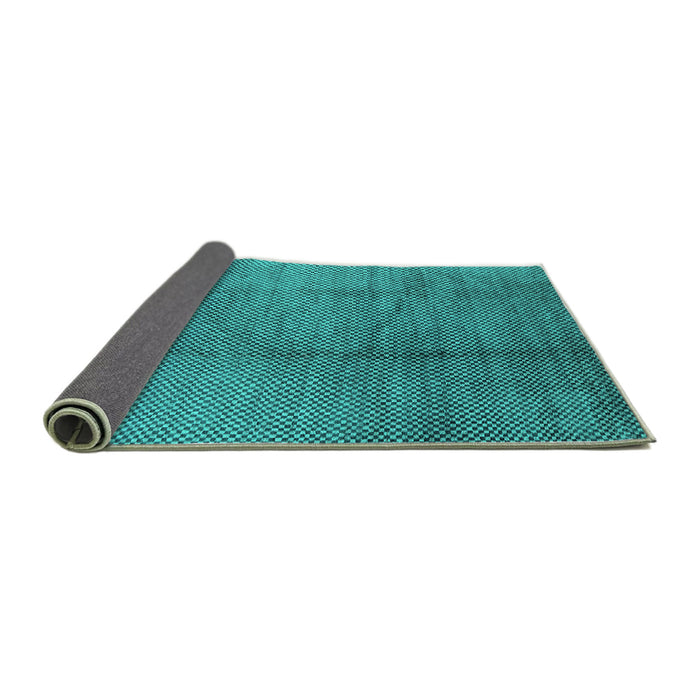 Sideview of Solid Turquoise Modern Rug, urb595turq