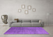 Machine Washable Solid Purple Modern Area Rugs in a Living Room, wshurb595pur