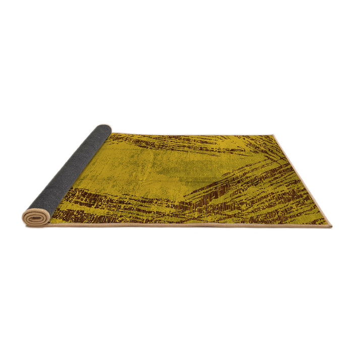 Sideview of Oriental Yellow Industrial Rug, urb596yw
