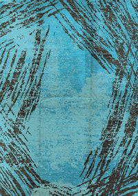 Oriental Light Blue Industrial Rug, urb596lblu