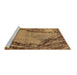 Sideview of Machine Washable Oriental Brown Industrial Rug, wshurb596brn