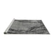 Sideview of Machine Washable Oriental Gray Industrial Rug, wshurb596gry