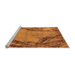 Sideview of Machine Washable Oriental Orange Industrial Area Rugs, wshurb596org