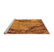 Sideview of Machine Washable Oriental Orange Industrial Area Rugs, wshurb596org