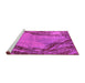 Sideview of Machine Washable Oriental Pink Industrial Rug, wshurb596pnk