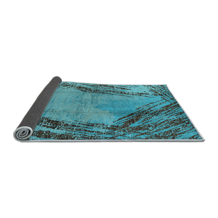Sideview of Oriental Light Blue Industrial Rug, urb596lblu